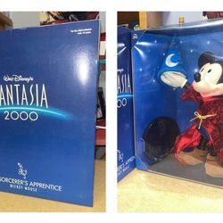 DISNEY Fantasia 2000 The Sorcerer's Apprentice Mickey Mouse Doll (NIB)