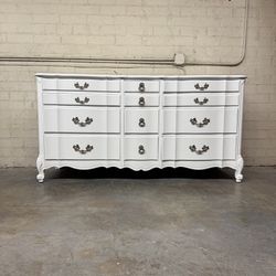 Delivery is available vintage solid wood big high quality white dresser with 12 storage drawers $690 OBO!