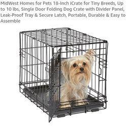 NEW MIDWEST HOMES FOR PETS 18" ICRATE FOR TINY BREEDS 