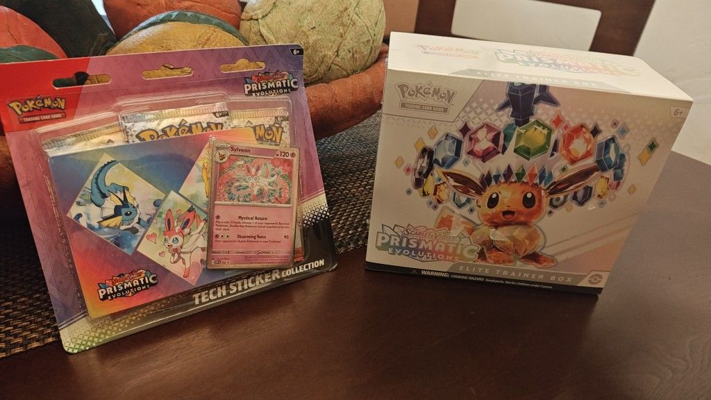 Prismatic Evolutions ETB And Tech Sticker Collection