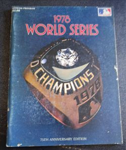 1978 World series, 75th Anniversary edition, official program