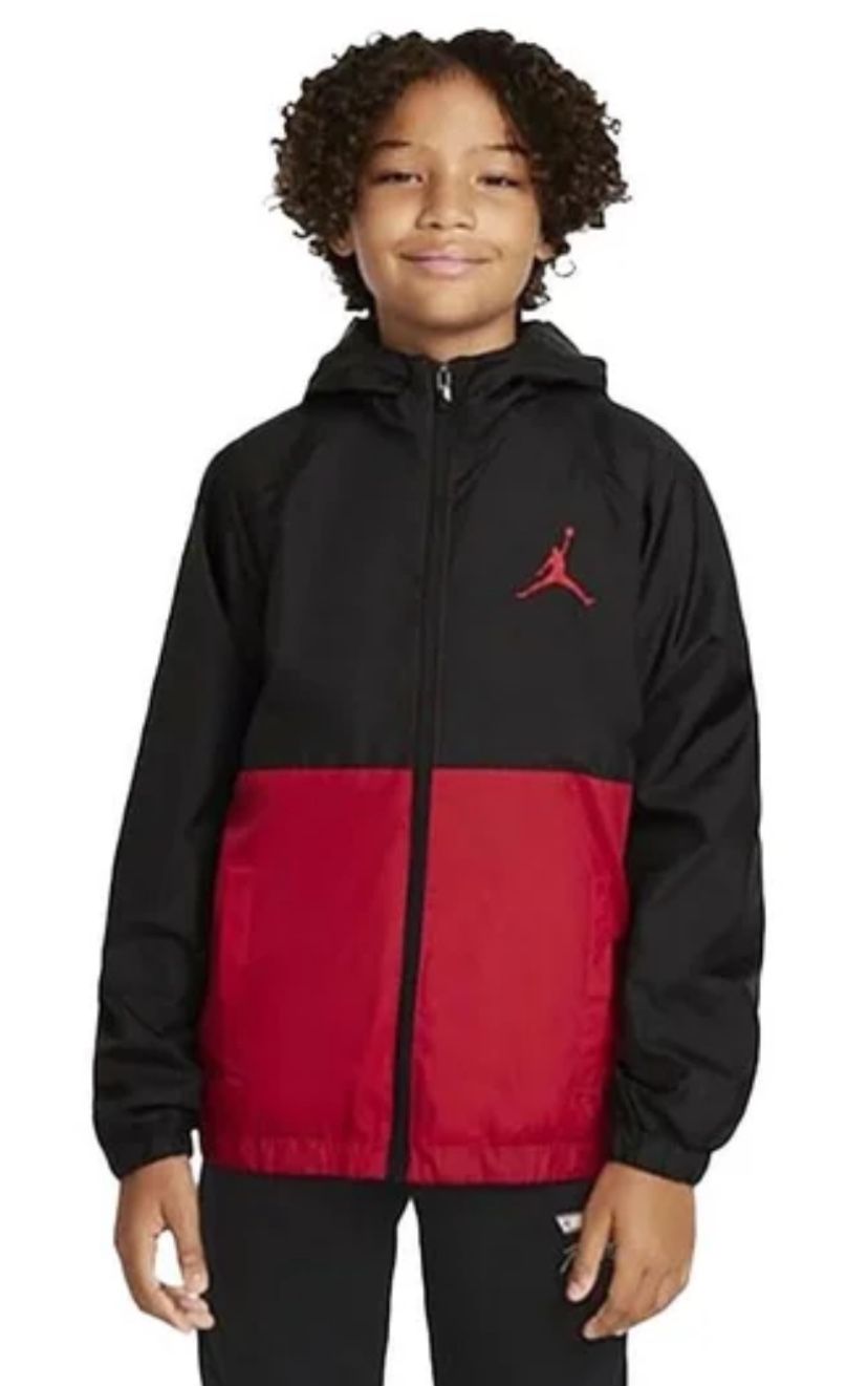 NEW Jordan Boy's Medium JDB Windbreaker Jacket - Red/Black