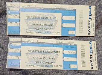 2 vintage ticket stubs Marshawn Lynch Home Debut Game vs. Cardinals (10/24/10)