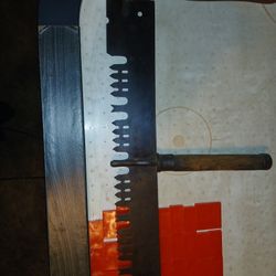 Antique 4ft Hand Saw With 2 Handles