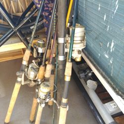 11 Fishing Poles W/Reels