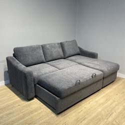 Gray sleeper sofa pullout couch