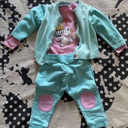 Baby Girl Set Size 12M Kids Clothes Bunny Easter Spring 