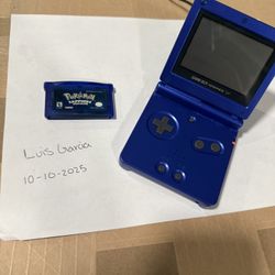 Pokémon Sapphire And Gameboy Advance SP