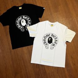 BAPE x Chrome Hearts T-Shirts (White) – Size M – New w/ Tags