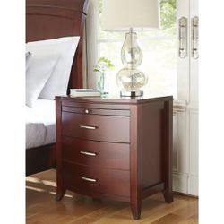 Modus Brighton 2 Drawer Nightstand in modern Cherry
