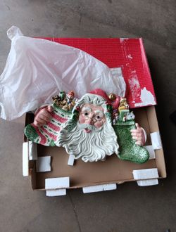 fitz & floyd "old fashioned christmas" large 3-section server platter #19/1255