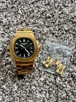 Men luxury expensive P P G gold watch extra links