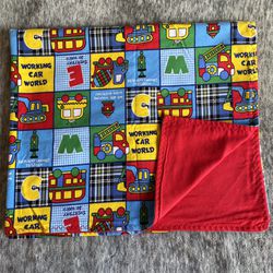 New Handmade Baby Boys Blanket ~ 34x41 ~ Soft Flannel 