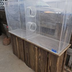 55 Gal Acrylic Tubed Fish Tank