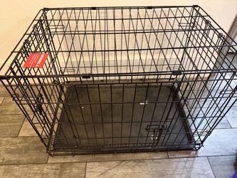 Folding  Medium Double Door Metal Wire Dog Crate