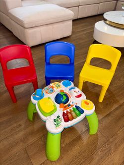 Colors toddler chairs entertainment table