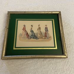 Turn Of The Century Ladies In Fancy Dresses Framed Art