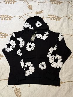 Denim Tears Cotton Wreath Pullover Hoodie in black