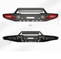 Front Bumper With Lights And Wench Plate