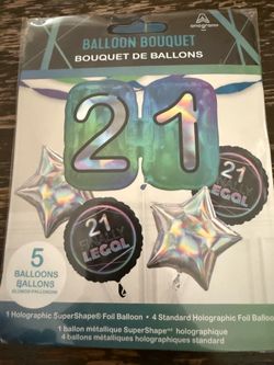 21st birthday balloon bouquet