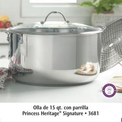 Olla De 15 Qts Con Parrilla
