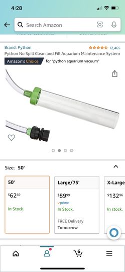 Python No Spill Clean and Fill Aquarium Maintenance System, 50-Feet