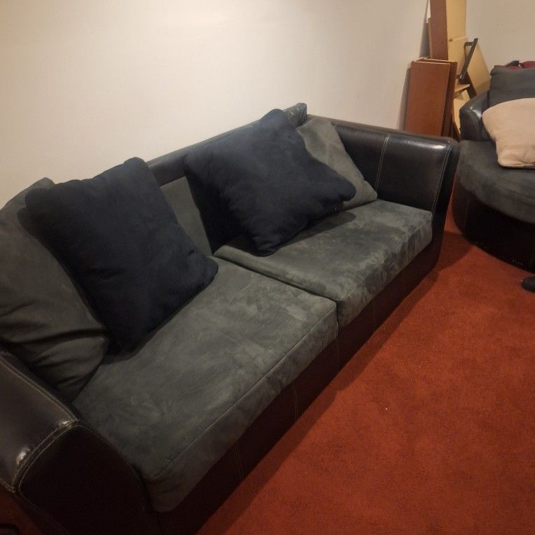 Used  couch & oversized swivel chair