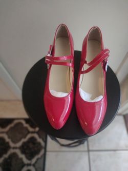 red Mary Janes