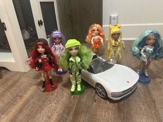 Rainbow High Dolls with Car