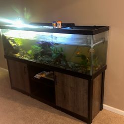 125 Gallon Fish Tank Used No Lids And One Led Light 