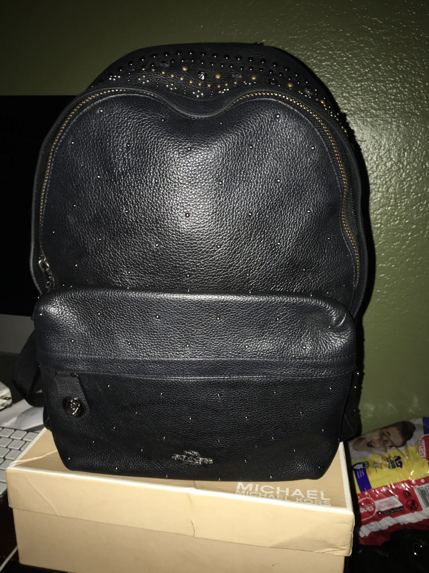 Coach backpack is leather really beautiful