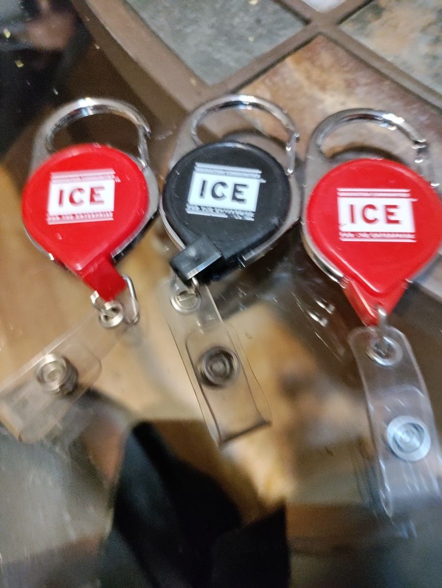 3 Retractable Badge Holders 