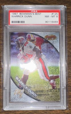 1997 Bowman’s Best Warrick Dunn PSA 8