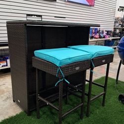 Patio Bar Set Outdoor Furniture Set