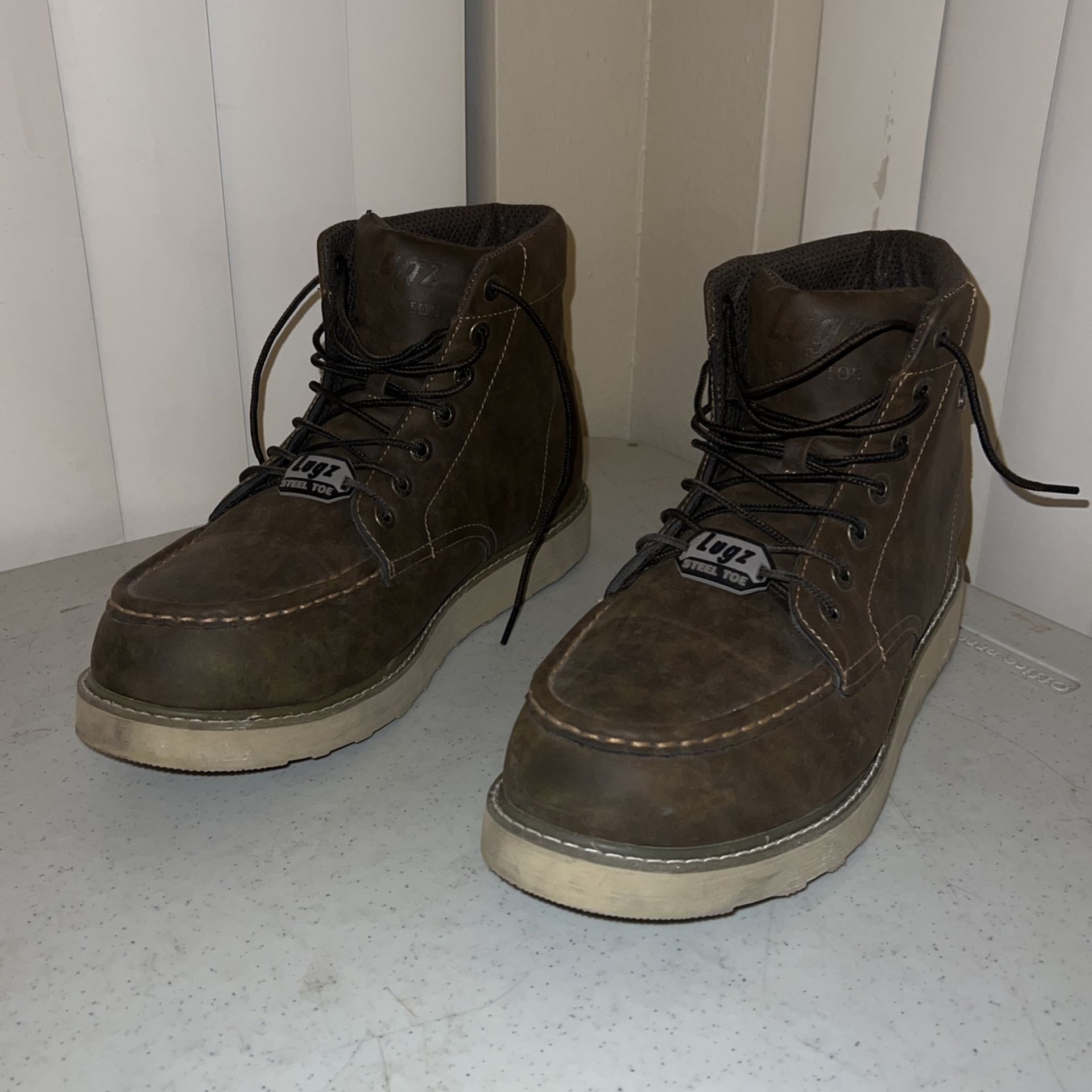 Lugz Monterey Steel Toe Men's Wide Work Boots. Size 13