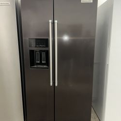 KitchenAid Black Stainless Steel Side By Side Refrigerator 