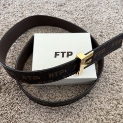 FTP Logo Repete Belt Brown