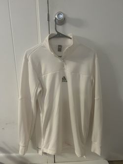 Women’s Small Quarters Zip White Adidas Sweatshirt
