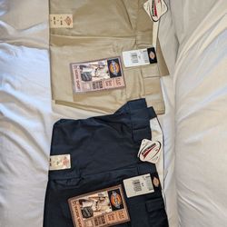 NWT_ (2 PAIR) Men's Dickies Slim-Fit Flat-Front Work Shorts size 31 / SCOTCHGARD _STAIN RESISTANT