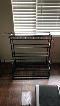 Multi-tier  Storage Rack with Wire Baskets