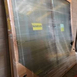 Marvin 96 x 96 slider sliding glass door -NEW with screen