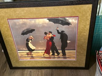 Large Jack Vettriano The Singing Butler Framed Print 30x35
