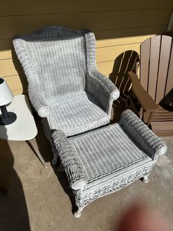 vintage wicker chair