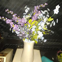 Artificial Flowers In Vase 