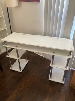 white desk