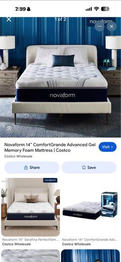 Novaform ComfortGrande Advanced 14” Gel Memory Foam Mattress (Queen)