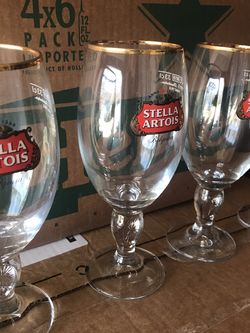 4 - STELLA Artois BEER Glasses Set Of 4