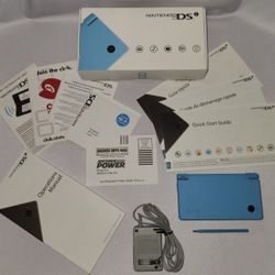 💎⭐️ NEW! Nintendo DSi Light Blue Handheld Console Game System! With Mario Kart DS