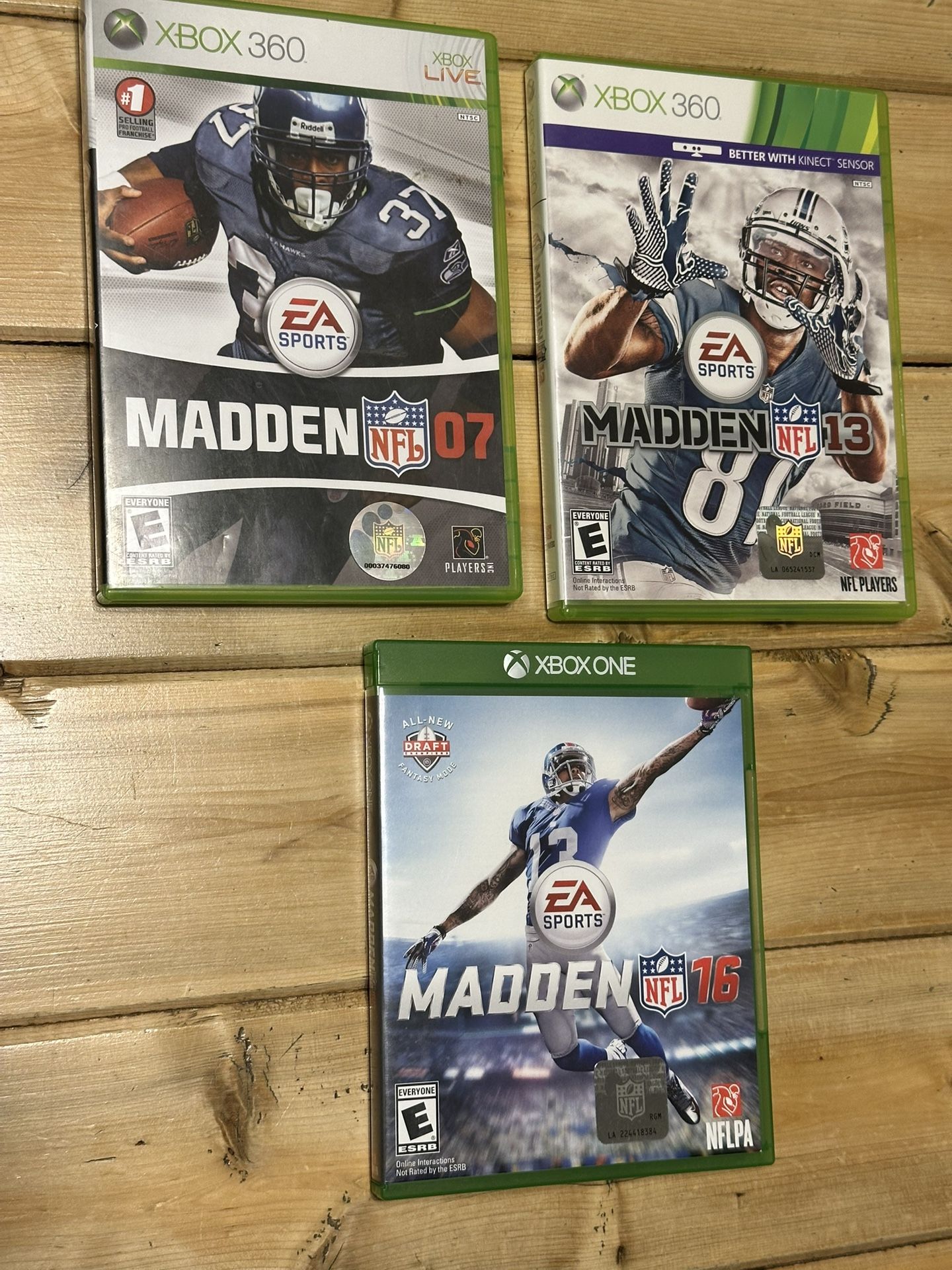 * 3x Xbox One, Xbox 360 Game Lot - eBay comps * Madden 16 - One - $7 * Madden 13 - 360 - $5 * Madden 07 - 360 - $6 Play Great
