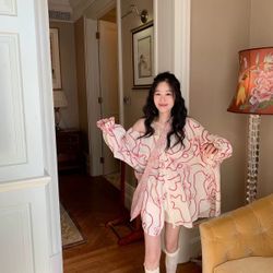 shirt，L，Chinese brand，white and red